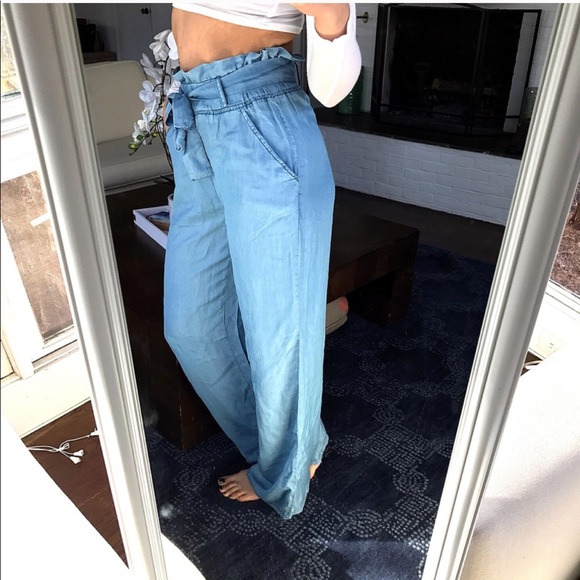 LAST ONE ‼️ S/L 👉🏼 Blue Wide Leg Pants 💦 - Picture 2 of 8
